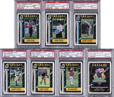1991 Caesars Palace "Lake Tahoe Heavy Hitters" PSA Graded Collection (7) Including a John Elway PSA GEM MT 10!